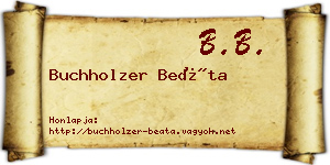 Buchholzer Beáta névjegykártya